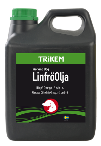 WorkingDog Linfröolja | Omega 3 & 6 Hund | Trikem WorkingDog Linfröolja | Omega 3 & 6 Hund | Trikem